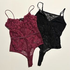 GUESS Lace Thong Bodysuit Bundle sz XS